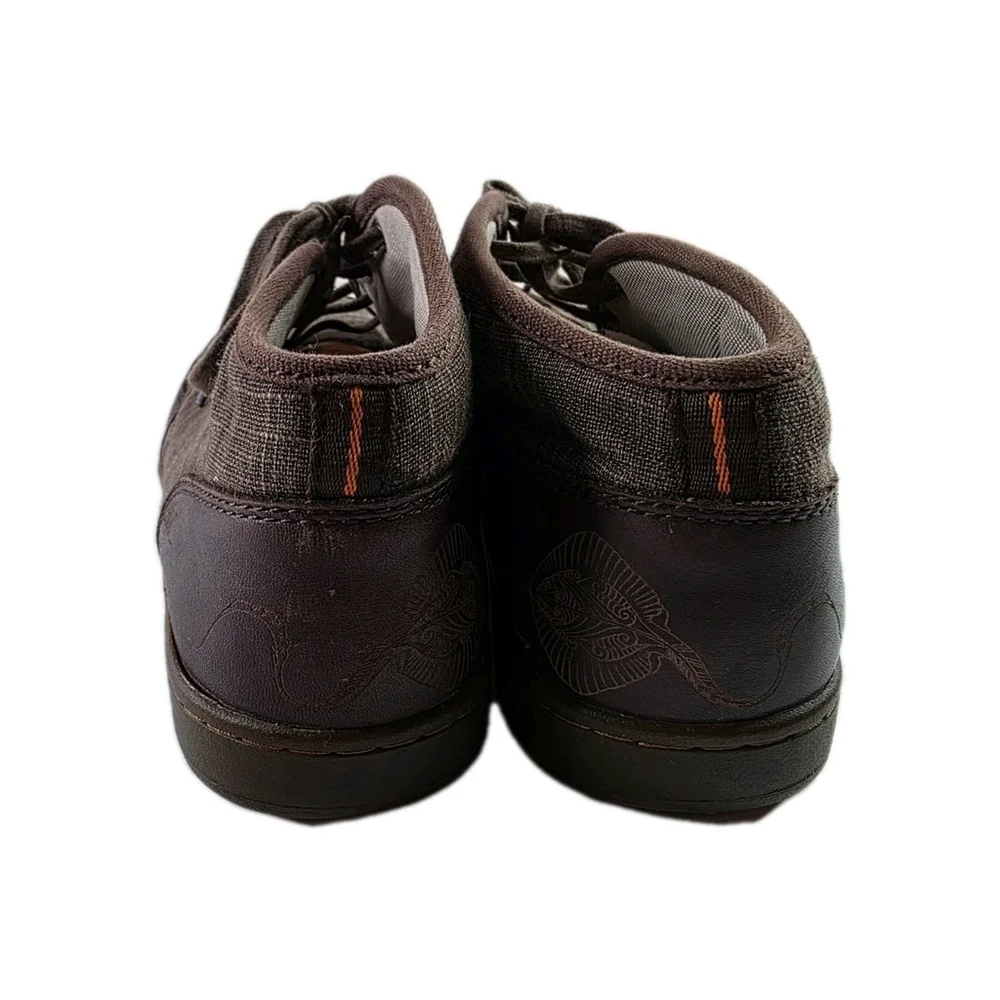 Olukai Nana Hele Ankle Boots Brown Canvas/Leather Men's Size 10